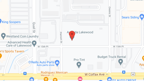 Map of the neighborhood around Solana Lakewood