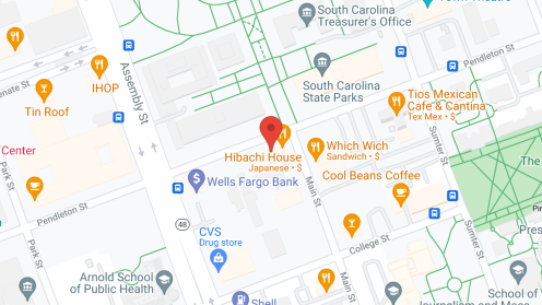 Map of the neighborhood around Merrill Gardens at Columbia