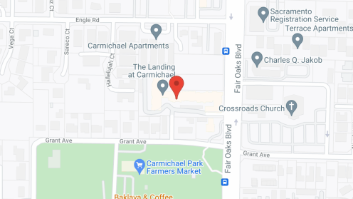 Map of the neighborhood around The Landing at Carmichael