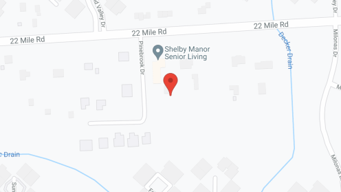 Map of the neighborhood around Shelby Manor