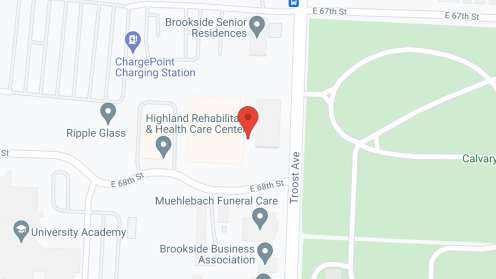 Map of the neighborhood around St. Anthony's Senior Living
