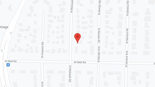 Map of the neighborhood around Bergen Manor