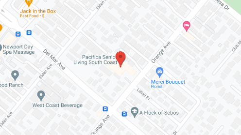Map of the neighborhood around Pacifica Senior Living South Coast
