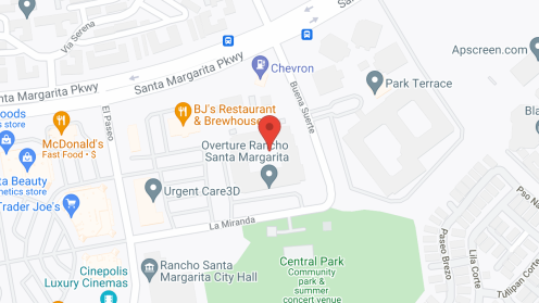 Map of the neighborhood around Overture Rancho Santa Margarita
