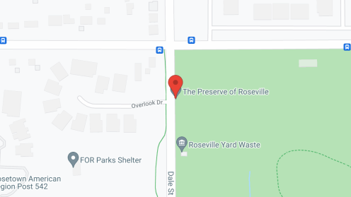 Map of the neighborhood around The Preserve at Roseville