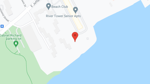Map of the neighborhood around River Towers