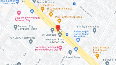Map of the neighborhood around Kensington Place of Redwood City
