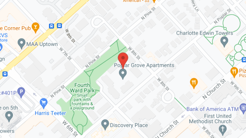 Map of the neighborhood around Booth Gardens