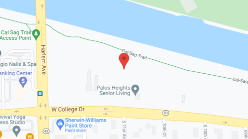 Map of the neighborhood around Palos Heights Senior Living