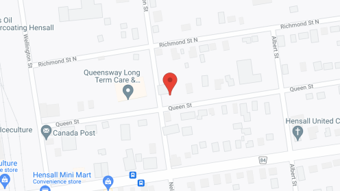 Map of the neighborhood around Queensway Retirement Community