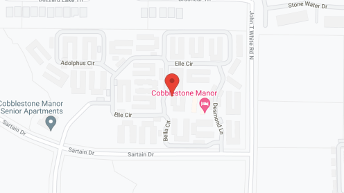 Map of the neighborhood around Cobblestone Manor
