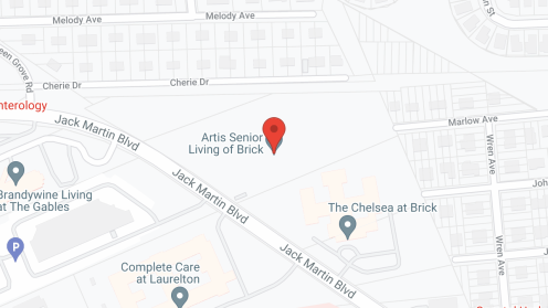 Map of the neighborhood around Artis Senior Living of Brick