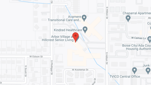 Map of the neighborhood around Arbor Village at Hillcrest
