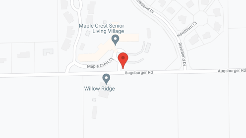 Map of the neighborhood around Maple Crest