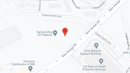 Map of the neighborhood around Spring Arbor of Frederick