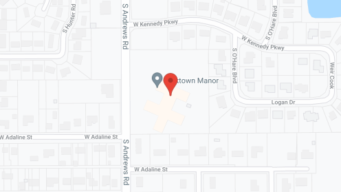 Map of the neighborhood around Yorktown Manor
