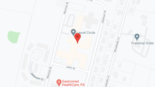 Map of the neighborhood around Laurel Circle
