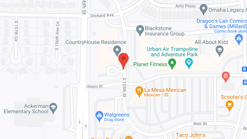 Map of the neighborhood around CountryHouse Omaha