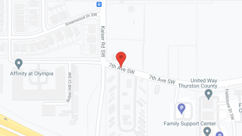 Map of the neighborhood around Affinity at Olympia