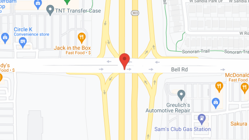 Map of the neighborhood around Fellowship Square Surprise