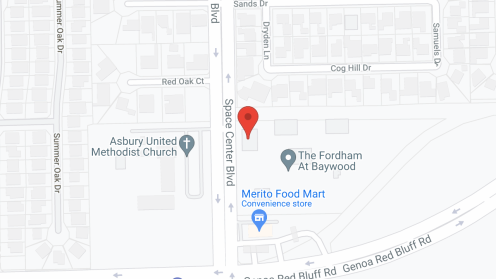 Map of the neighborhood around The Fordham at Baywood