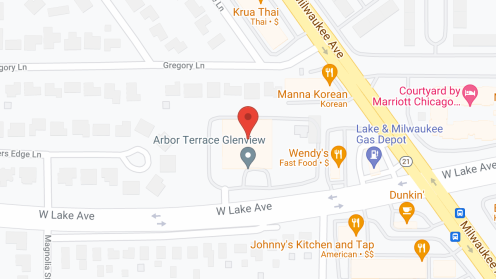 Map of the neighborhood around Arbor Terrace Glenview