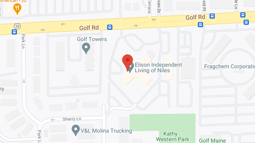 Map of the neighborhood around Elison of Niles