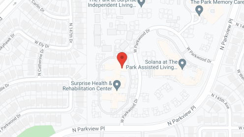Map of the neighborhood around The Park at Surprise