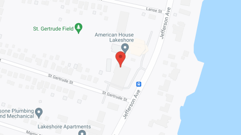 Map of the neighborhood around American House Lakeshore