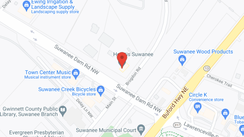 Map of the neighborhood around Heartis Suwanee