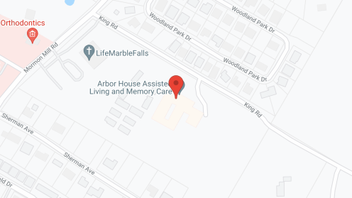 Map of the neighborhood around Arbor House of Marble Falls