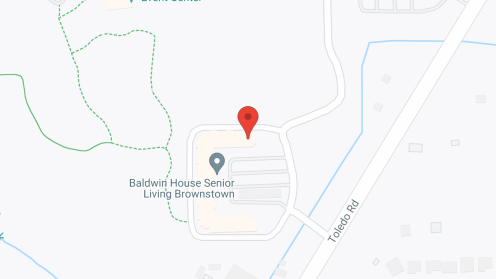 Map of the neighborhood around Baldwin House Brownstown