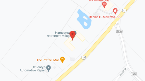 Map of the neighborhood around Arbor Landing at Hampstead