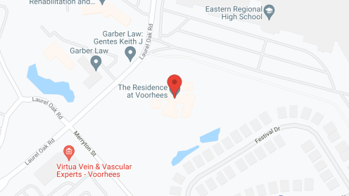 Map of the neighborhood around The Residence at Voorhees