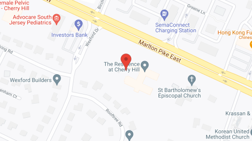Map of the neighborhood around The Residence at Cherry Hill