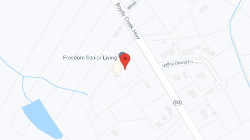 Map of the neighborhood around Freedom Senior Living