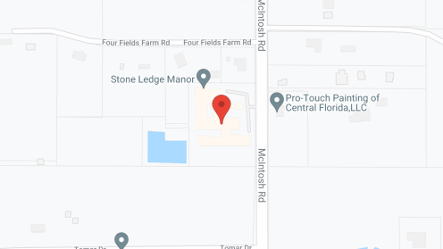 Map of the neighborhood around Stone Ledge Manor