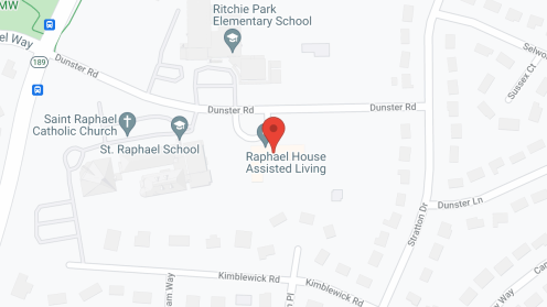 Map of the neighborhood around Raphael House