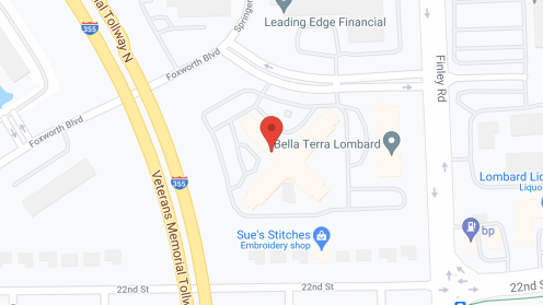 Map of the neighborhood around Lexington Square Lombard a CCRC