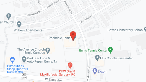 Map of the neighborhood around Brookdale Ennis