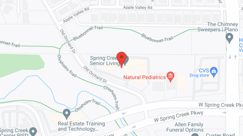 Map of the neighborhood around Spring Creek Assisted Living