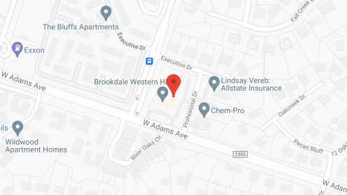 Map of the neighborhood around Brookdale Western Hills