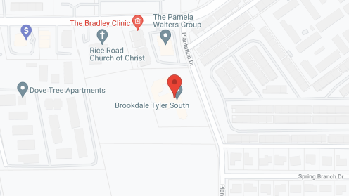 Map of the neighborhood around Brookdale Tyler South