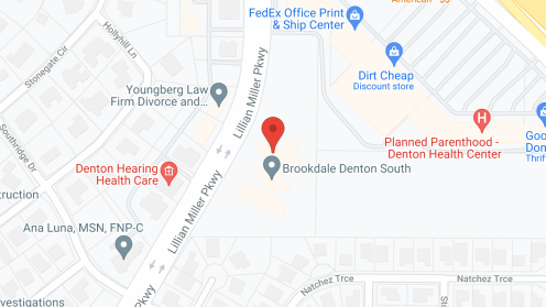 Map of the neighborhood around Brookdale Denton South