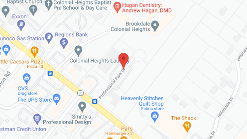 Map of the neighborhood around Brookdale Colonial Heights