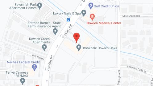 Map of the neighborhood around Brookdale Dowlen Oaks