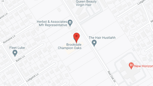 Map of the neighborhood around Brookdale Champion Oaks