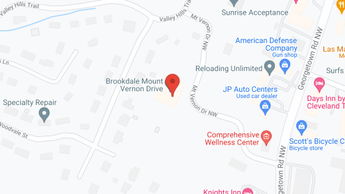 Map of the neighborhood around Brookdale Mount Vernon Drive