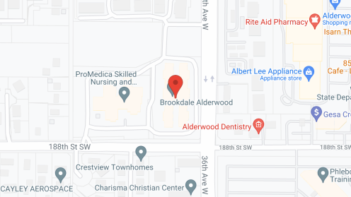 Map of the neighborhood around Brookdale Alderwood