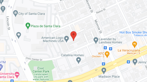 Map of the neighborhood around Civic Center at Santa Clara